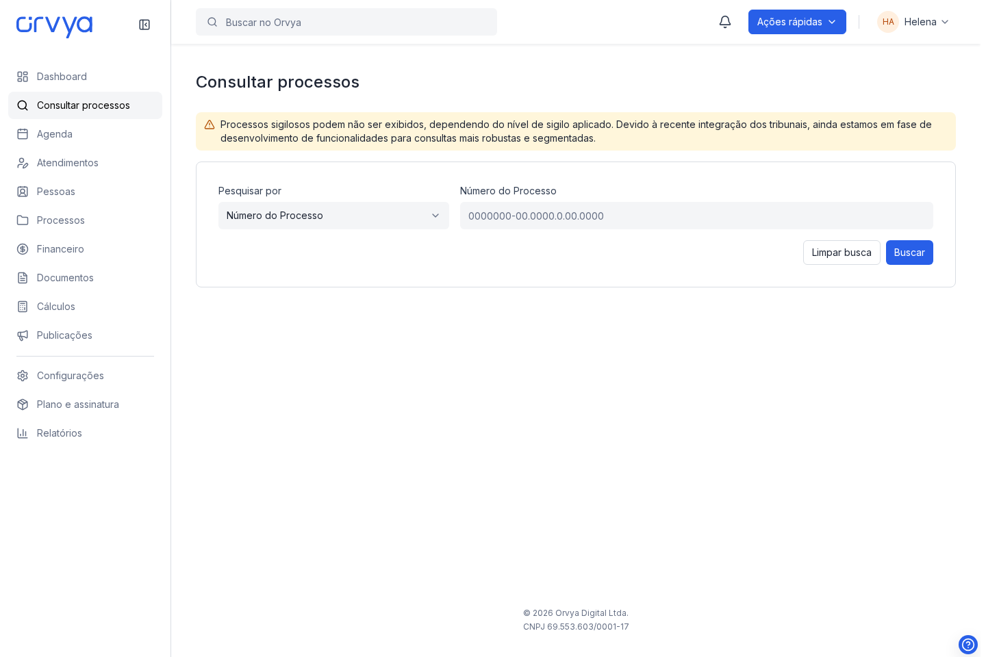 Consultar processos
