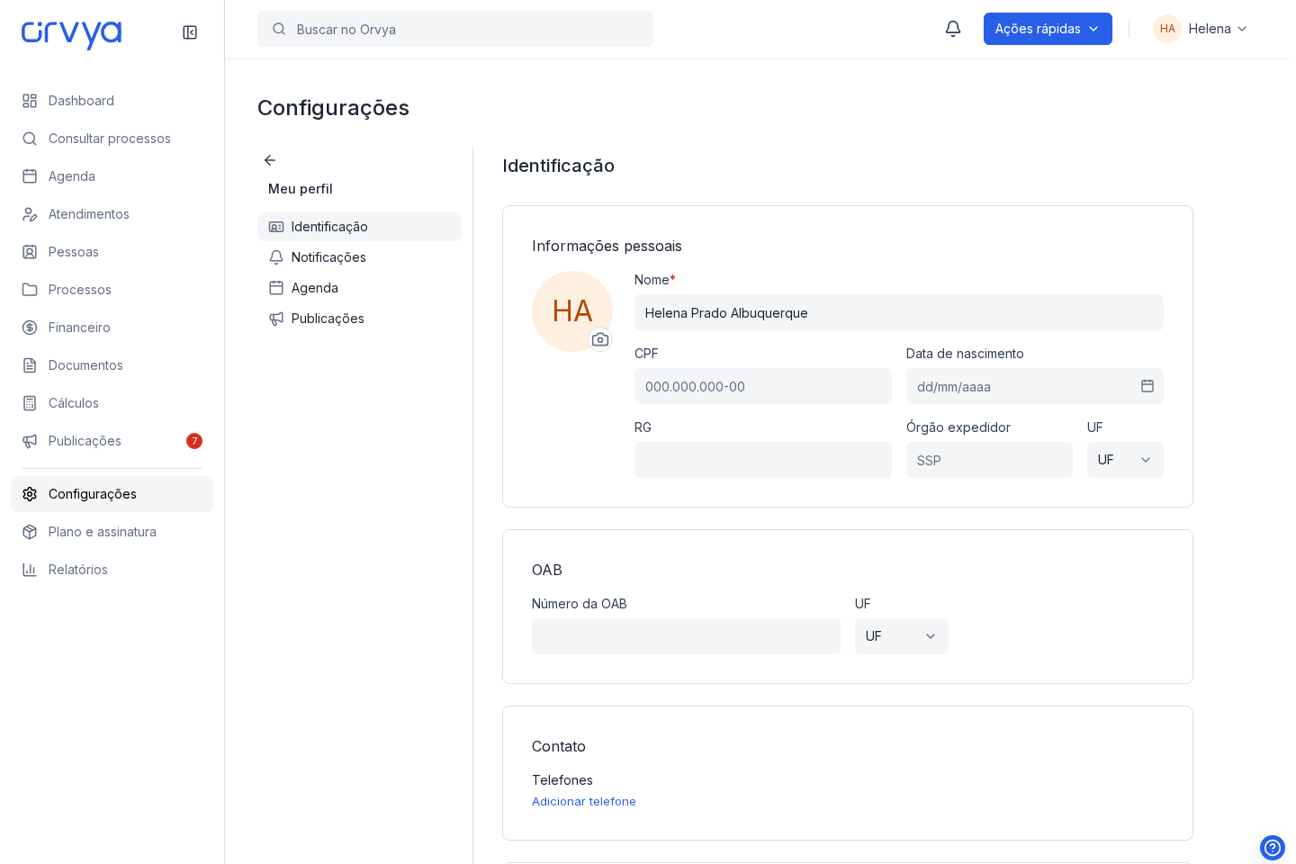 Configurações