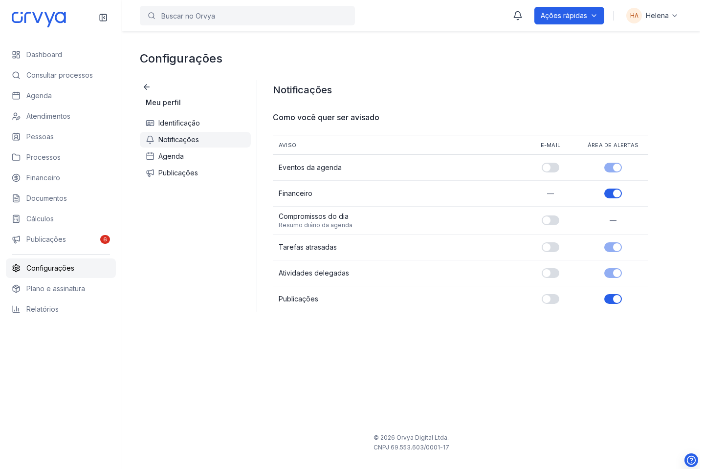 Configurações