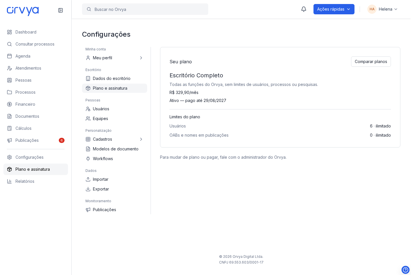 Configurações